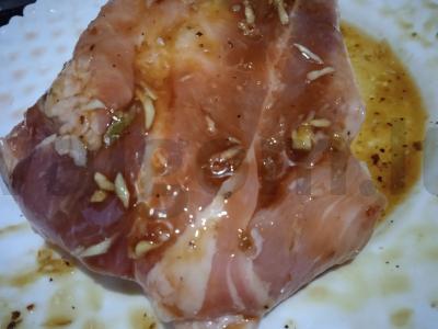 Kepti kiaulienos šonkauliukai apelsinų marinate su bulvytėmis Žingsnis 2