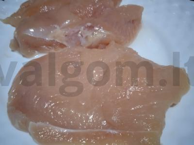 Vištiena po šubėle su paprikomis ir mocarela Žingsnis 1