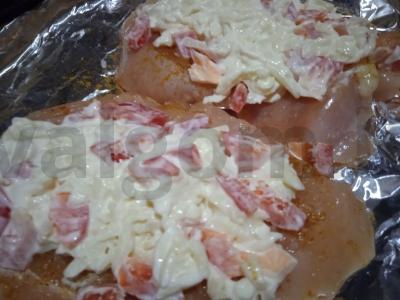 Vištiena po šubėle su paprikomis ir mocarela Žingsnis 4