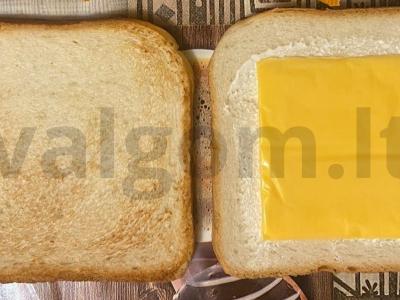 Sumuštinis su vištiena, agurku ir sūriu Žingsnis 6