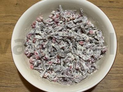 Lengvas jautienos širdies salotas su granatu Žingsnis 4