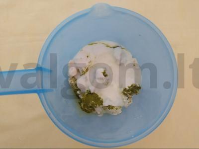 Kefyro gėrimas su matcha arbata ir zefyrais Žingsnis 1