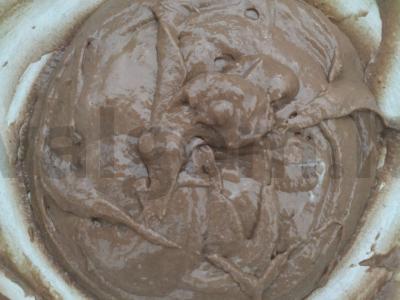 Šokoladinis keksiukas su migdolų pienu ir varškės įdaru Žingsnis 1