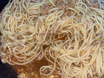 Makaronai su faršu po sūriu Žingsnis 3