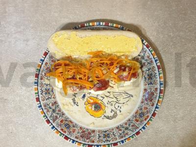 Karštas šuo su morkomis pagal korėjietišką receptą ir garstyčiomis Žingsnis 4