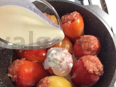 Įdarytos paprikos su mėsos įdaru Žingsnis 4