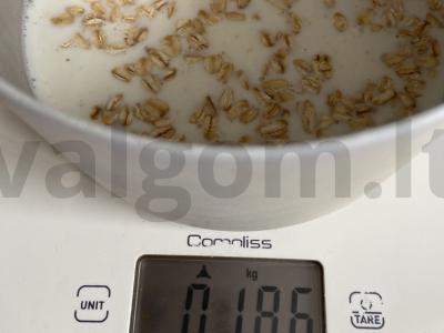 Herkulesas su varške ir vaisiais pusryčiams Žingsnis 2