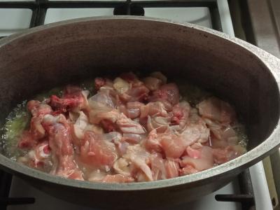 Ryžiai su vištiena ir paprika „A-la plovas“ Žingsnis 2