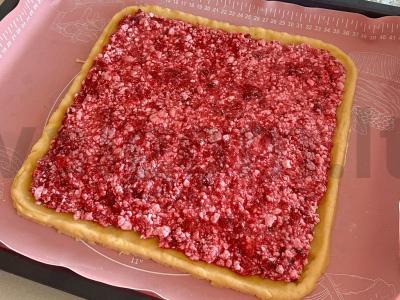 Varškės ir aviečių pyragas ant trapios tešlos Žingsnis 5