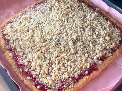 Varškės ir aviečių pyragas ant trapios tešlos Žingsnis 7