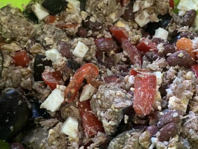 Baklažanų ir tuno salotos Žingsnis 5