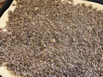 Purūs pyragas su mėsa Žingsnis 6