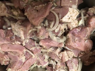 Šašlykas iš kiaulienos obuolių sultyse Žingsnis 3