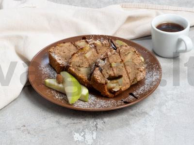 Vegetariškas obuolių pyragas su persikų sultimis pagrindine nuotrauka