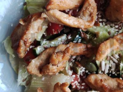 Šiltas vištienos salotas vakarienei Žingsnis 4