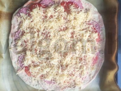 Namų pica su švelniu ir oro tešla Žingsnis 5