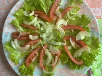 Salotas su džiovinta dešra ir prosciutto Žingsnis 2