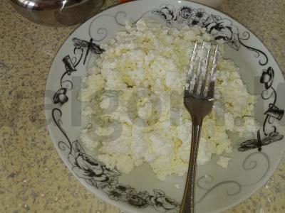 Varškės apkepas su šaldytomis uogomis Žingsnis 1