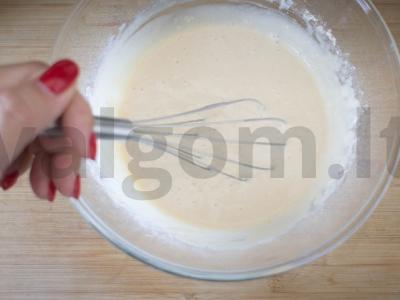 Braškės blynai su grietinėle Žingsnis 3