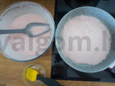 Braškės blynai su grietinėle Žingsnis 8