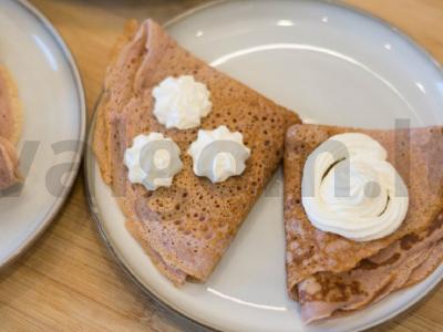 Braškės blynai su grietinėle Žingsnis 11