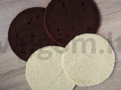 Tortas „Diena ir naktis“ Žingsnis 1