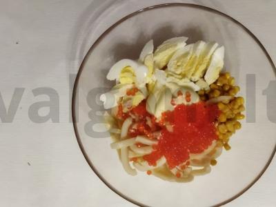 Paprastas kalmarų salotas Žingsnis 2