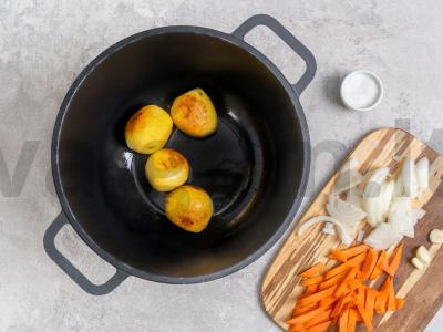 Avinienos kebabas su bulvėmis uzbekų stiliumi Žingsnis 1