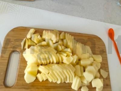 Kepta bulvė su voveraitėmis ir svogūnais Žingsnis 2