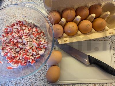 Salotas „Mėsos tartaletės“ Žingsnis 2