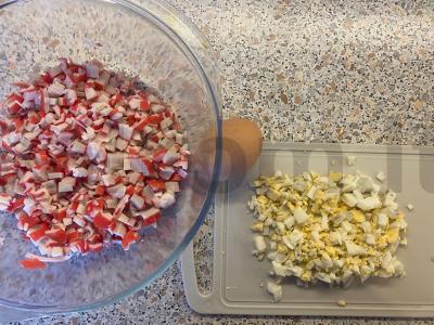 Salotas „Mėsos tartaletės“ Žingsnis 3