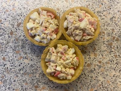 Salotas „Mėsos tartaletės“ Žingsnis 6