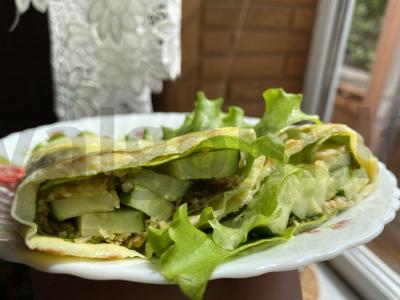 Kiaušinių blynai su daržovėmis pagrindine nuotrauka