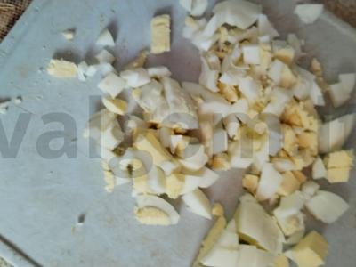 Olivje su marinuotais agurkais Žingsnis 6