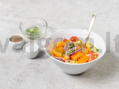 Aštrus salotas su paprika, avokadu ir kukurūzais Žingsnis 2