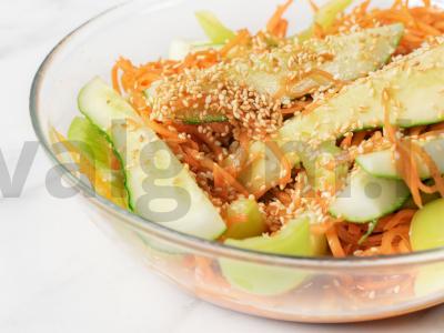 Korėjietiška agurkų salotos Žingsnis 7