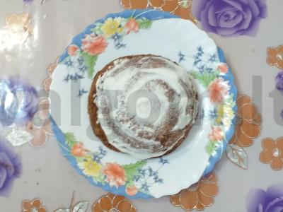 Švelnus šokoladinis-bananinis keksiukas mikrobangų krosnelėje Žingsnis 4