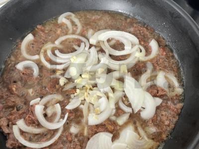 Makaronai su troškiniu Žingsnis 2