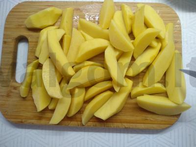 Keptas bulves kaimo stiliumi Žingsnis 1