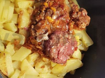 Bulvės su troškiniu Žingsnis 3