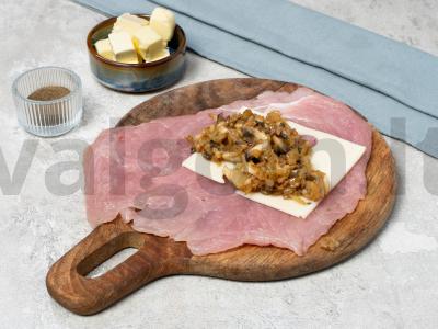 Kalakutienos ritinėliai su grybais Žingsnis 2