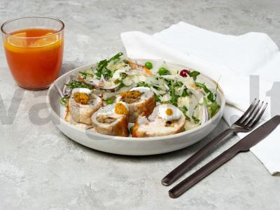 Kalakutienos ritinėliai su grybais pagrindine nuotrauka