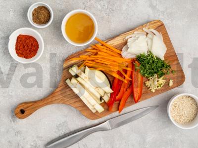 Korejiški baklažanai su medumi Žingsnis 1