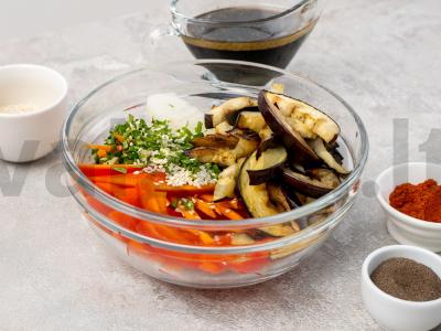 Korejiški baklažanai su medumi Žingsnis 2