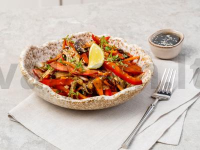 Korejiški baklažanai su medumi pagrindine nuotrauka