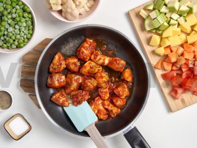 Daržovių troškinys su vištienos krūtinėle Žingsnis 1