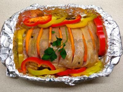 Kiauliena, kepta su persimonu ir paprikomis Žingsnis 4