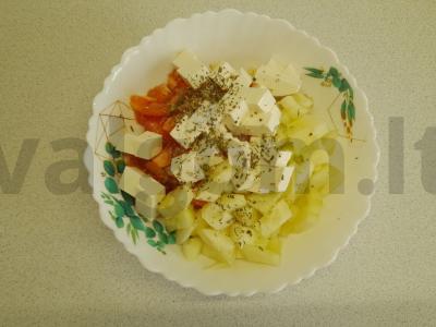 Italų salotas su fuzili ir fetos sūriu Žingsnis 5