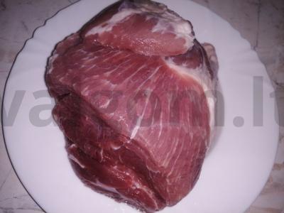 Kepta kiauliena su bulvėmis ir pupelėmis Žingsnis 3