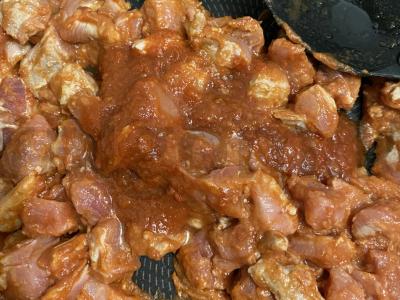 Pomidorų troškinys iš kiaulienos Žingsnis 3